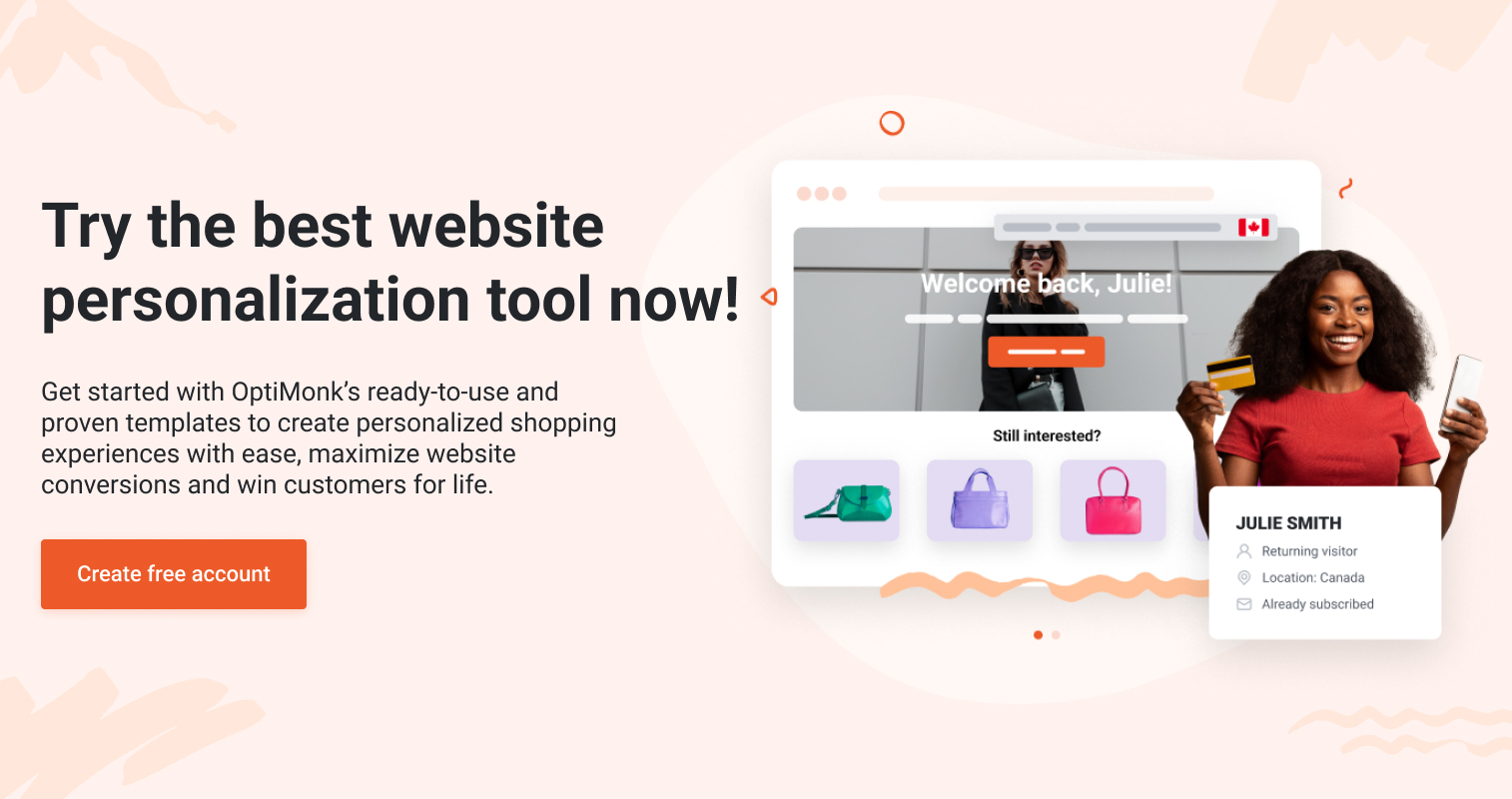 OptiMonk the best website personalization tool