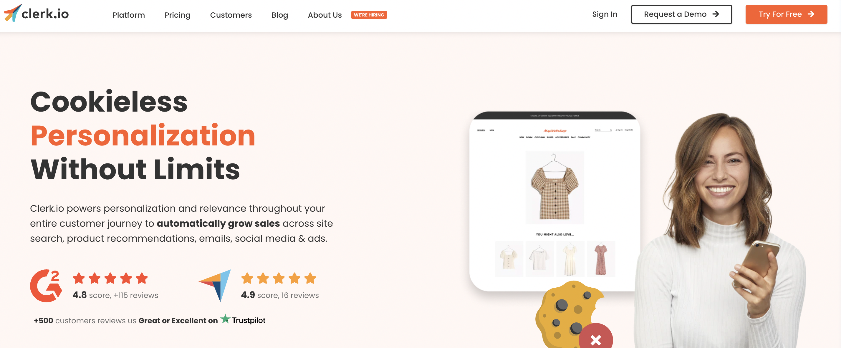 Clerk.io ecommerce personalization tool