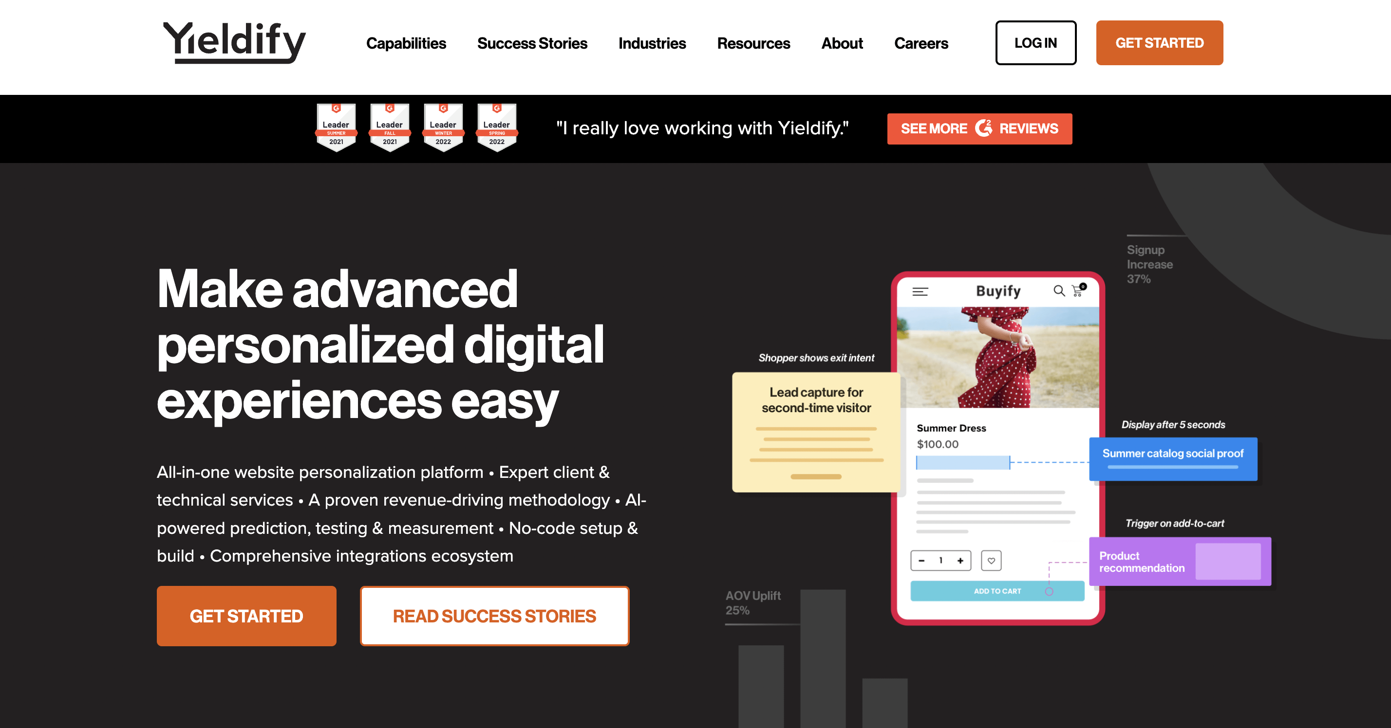 Yieldify ecommerce website personalization