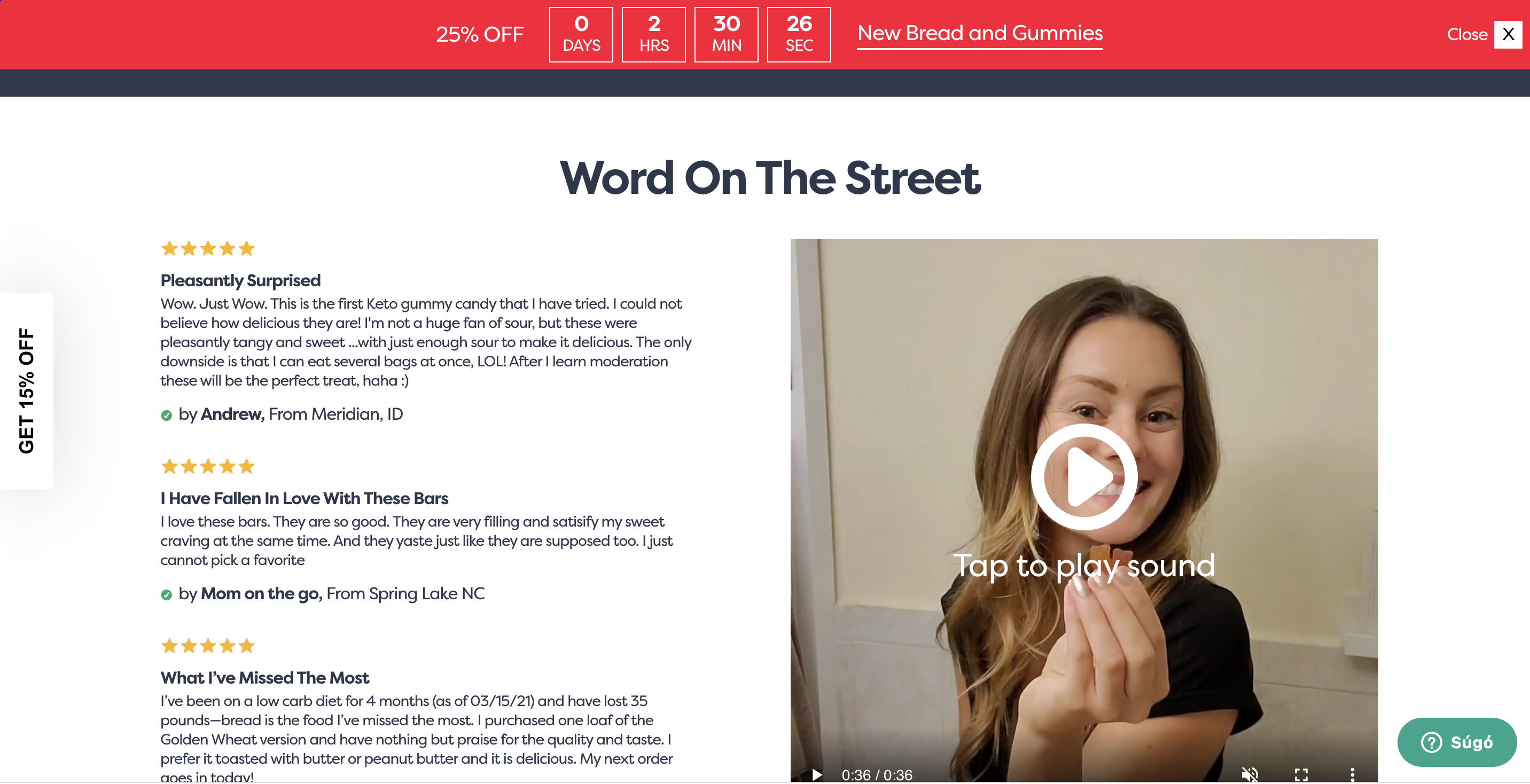 Kiss My Keto landing page