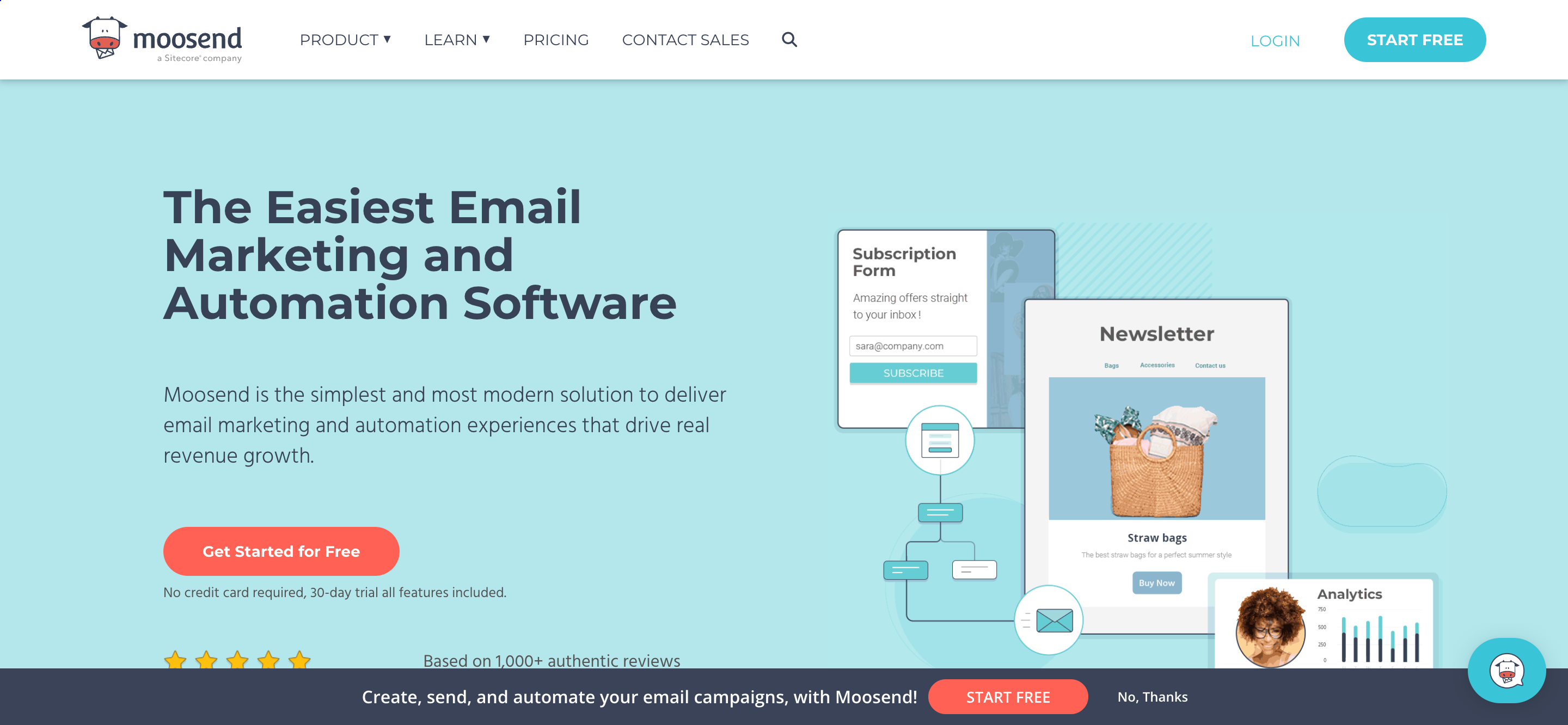 Moosend email marketing software
