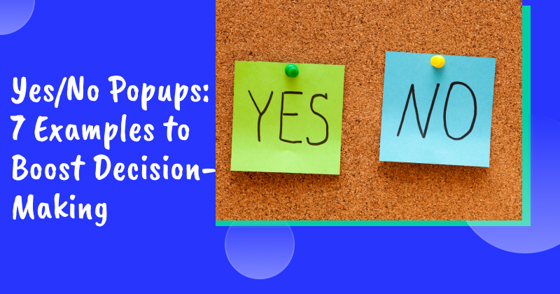 Yes/no popups banner