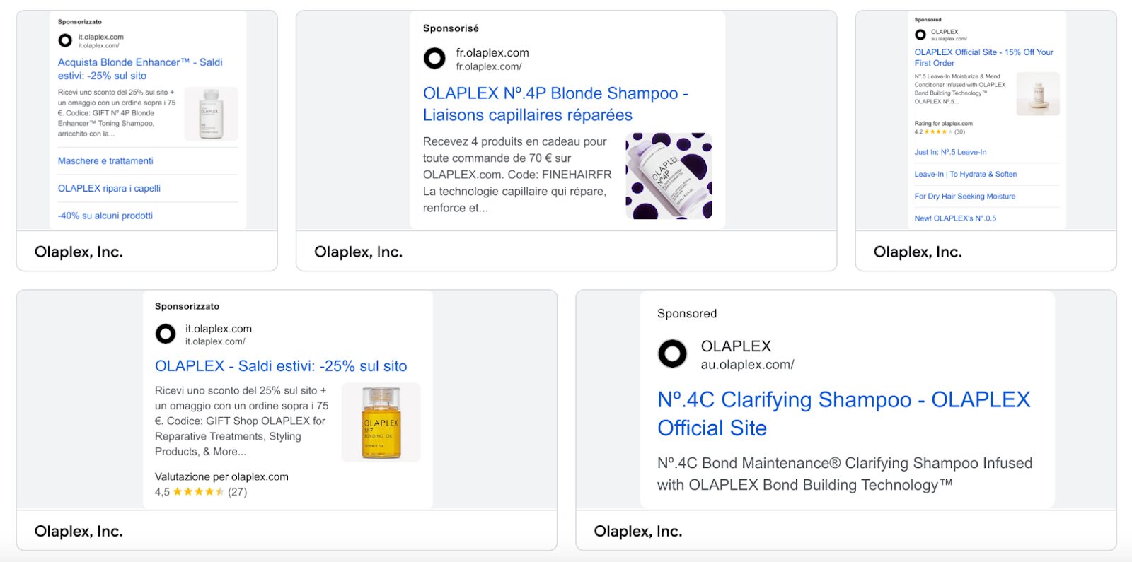 Olaplex Google Ads