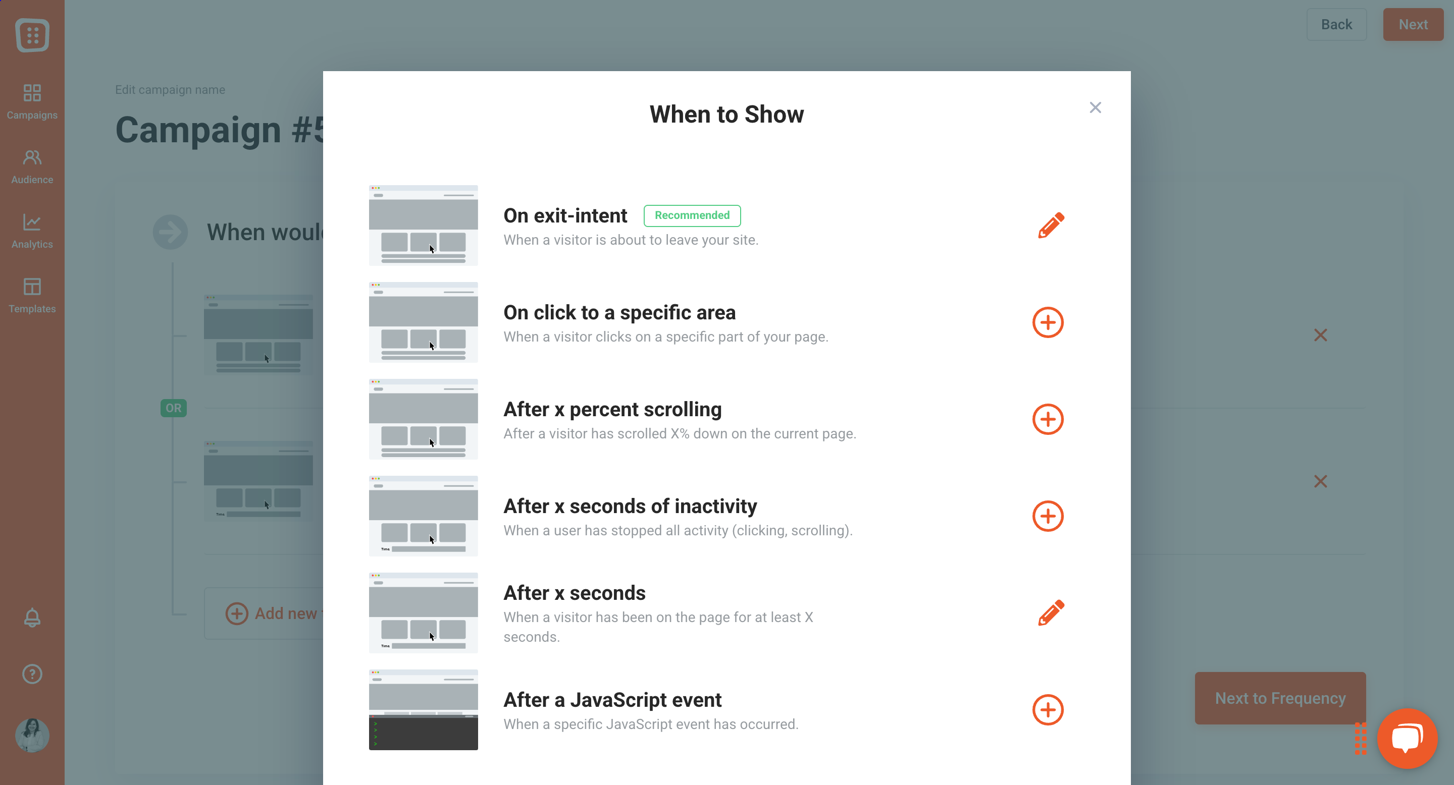 Target and trigger your blog popups