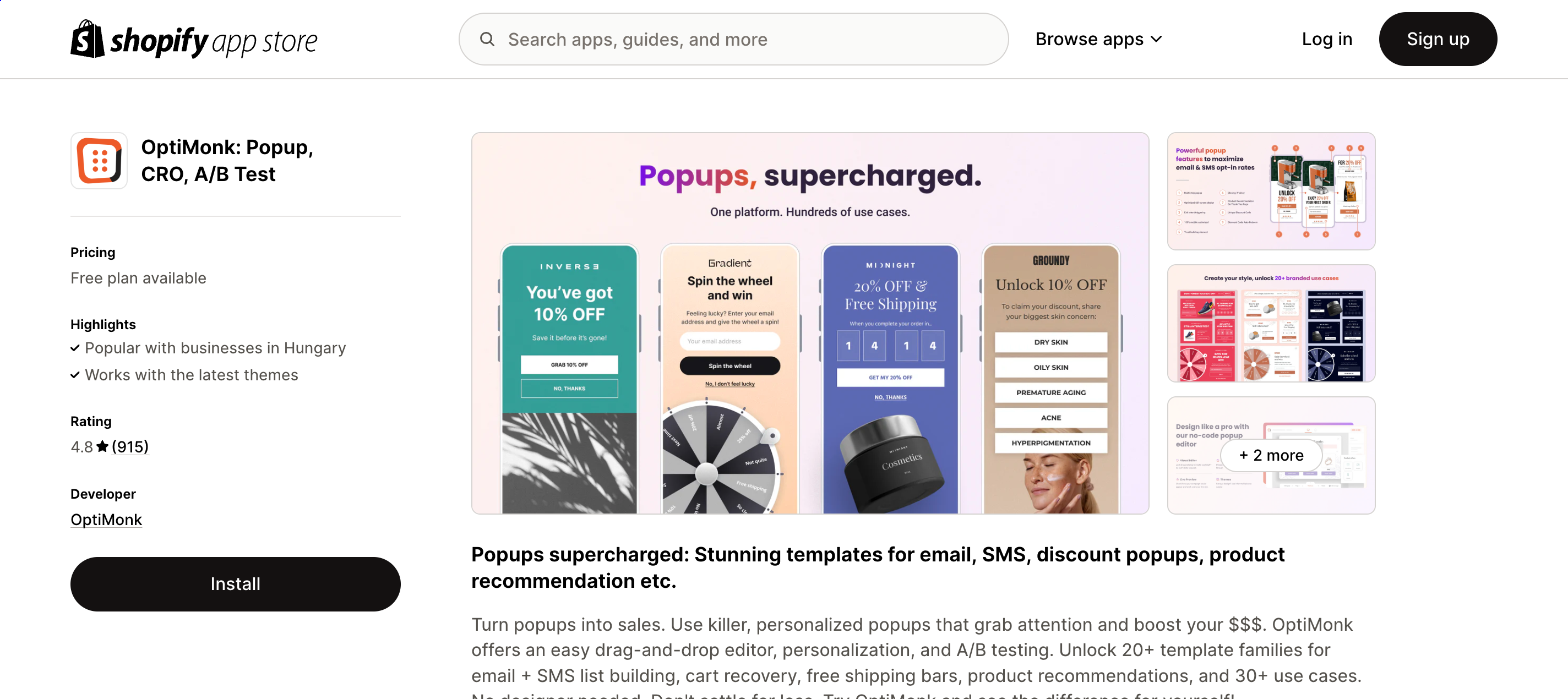 OptiMonk Shopify app