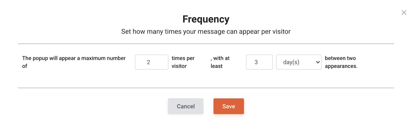 Optimonk frequency settings