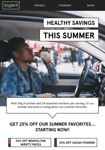 Email sent by Soylent