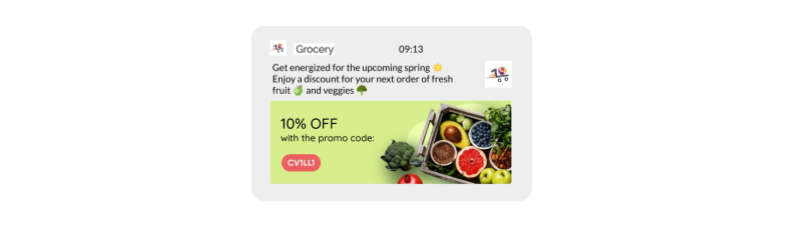 An app can promote repeat purchases with personalized offers on certain product categories