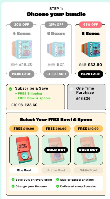 Surreal's pricing technique