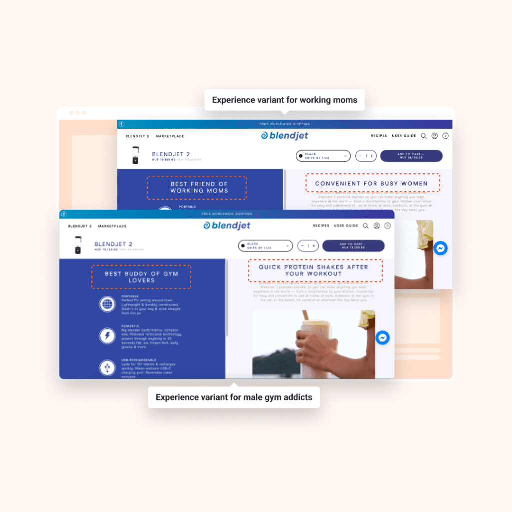 BlendJet conversion rate optimization example