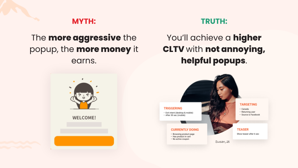 Myth #6: The more aggressive the popup, the more money it earns