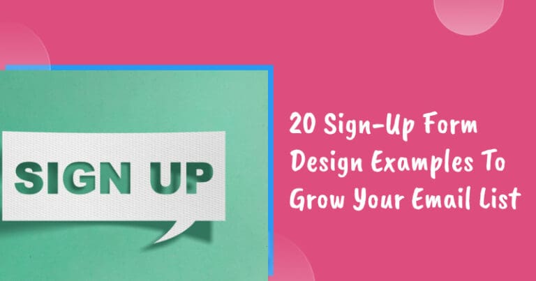 sign up form examples