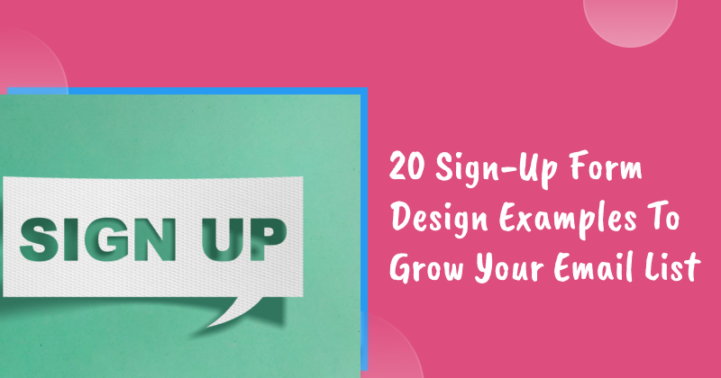 sign up form examples