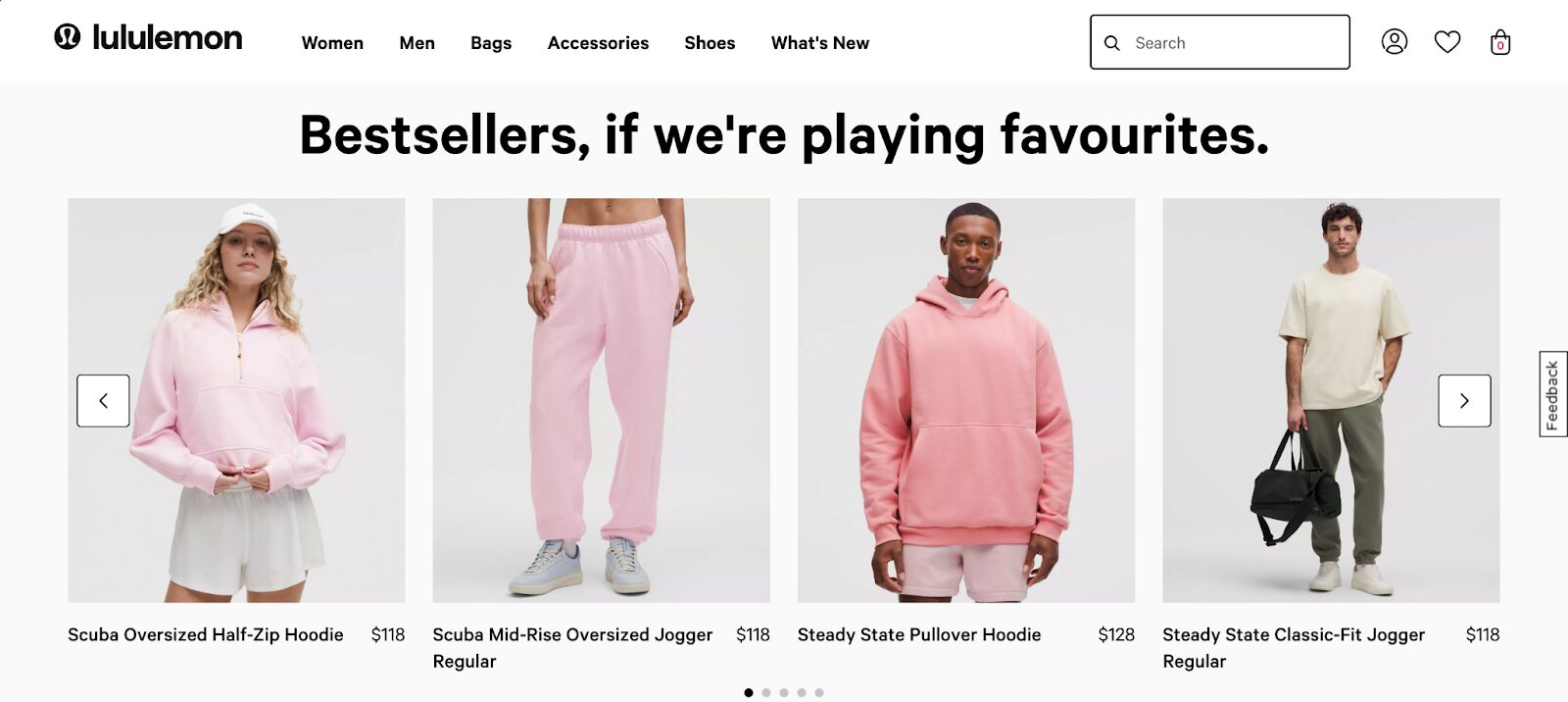 Lululemon tailored recommendations