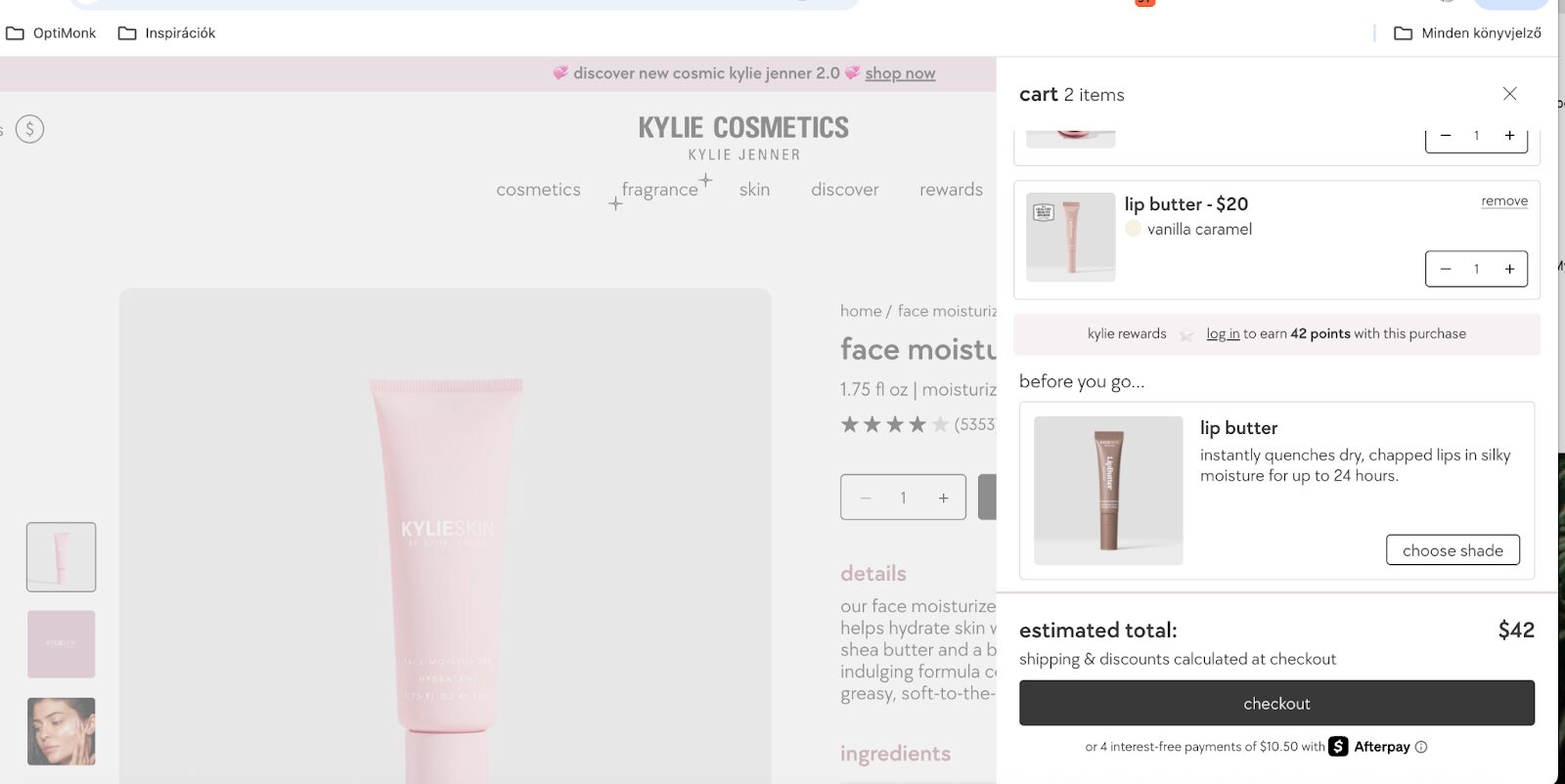 Kylie skin provides recommendations based on user feedback