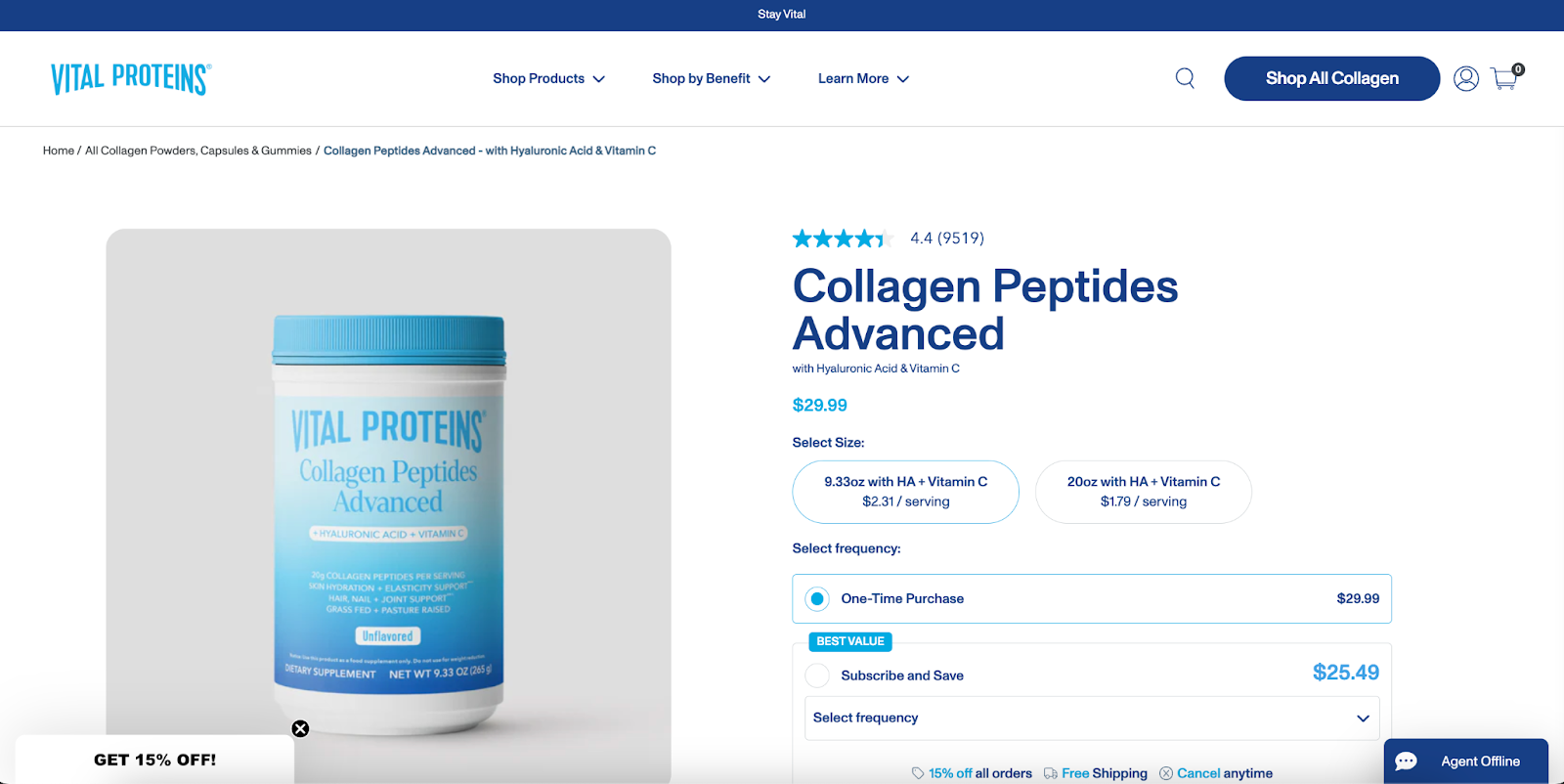 You can choose one-time purchase or a flexible subscription