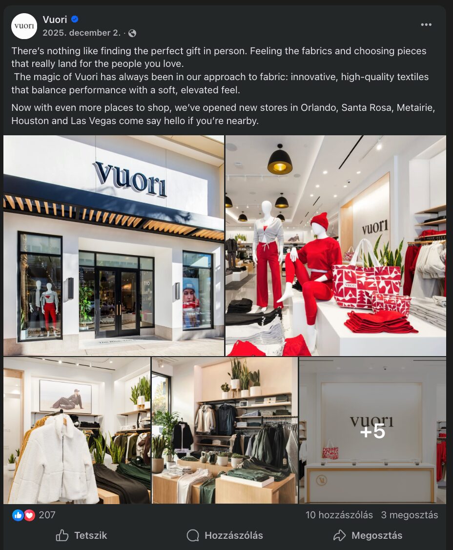 Vuori's Facebook post