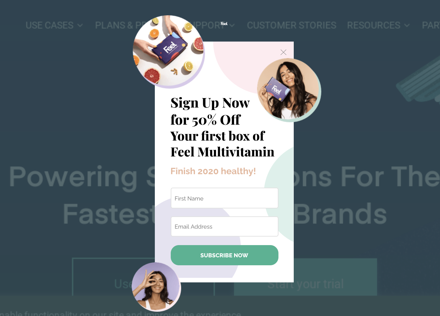 WeAreFeel sales popup