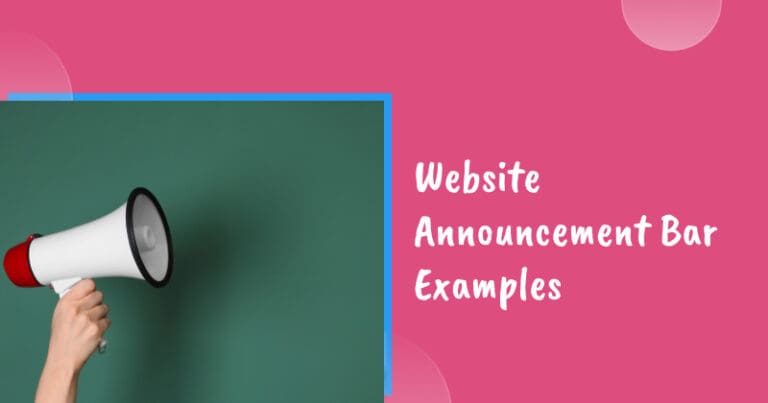 Website announcement bar