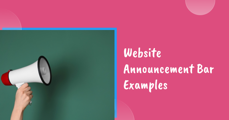 Website announcement bar