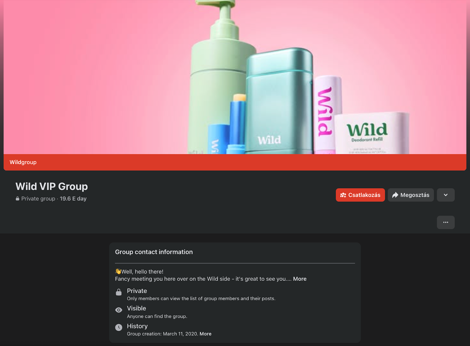 Wild Facebook group