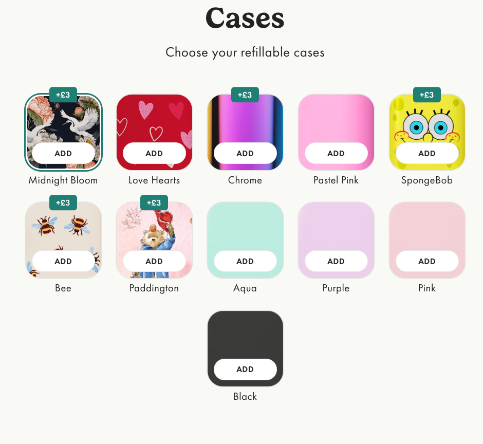 Wild deodorant cases