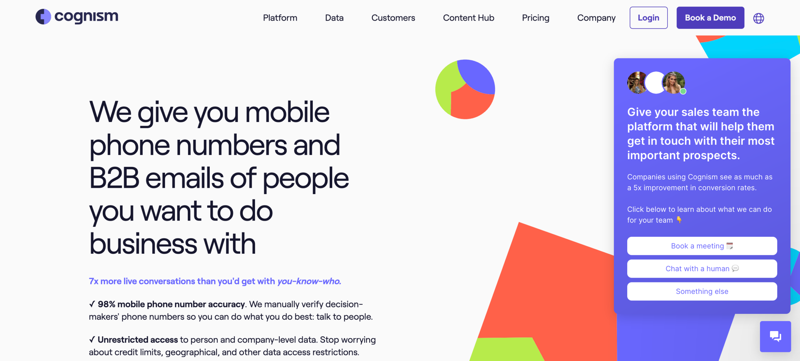 Cognism is an AI-driven platform that helps you connect with the right customer.