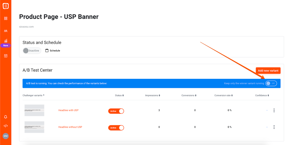 Test different value propositions on product pages