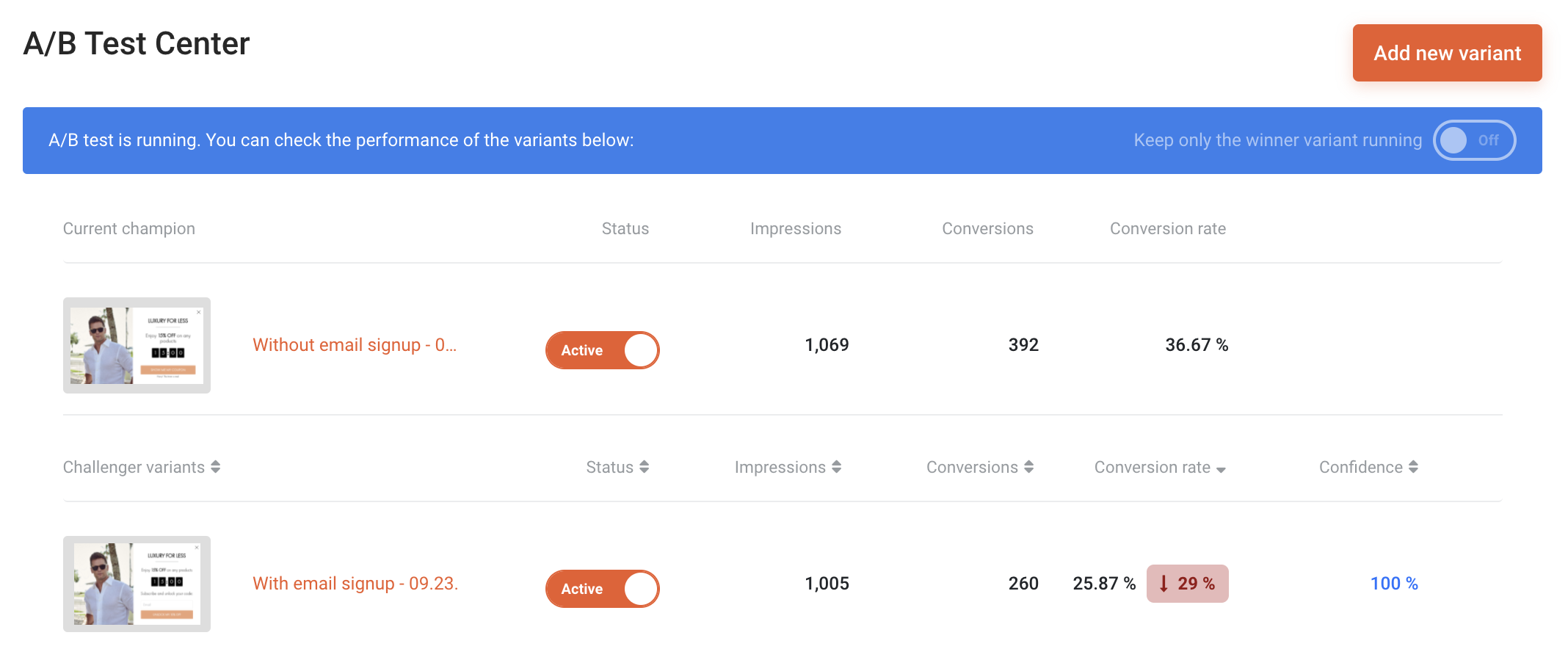 Evaluating Your A/B Test Results ab test center - Evaluating Your A/B Test Results