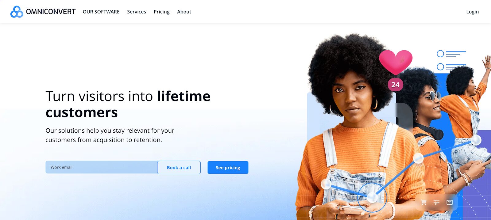 OmniConvert Shopify A/B testing and conversion rate optimization tool.