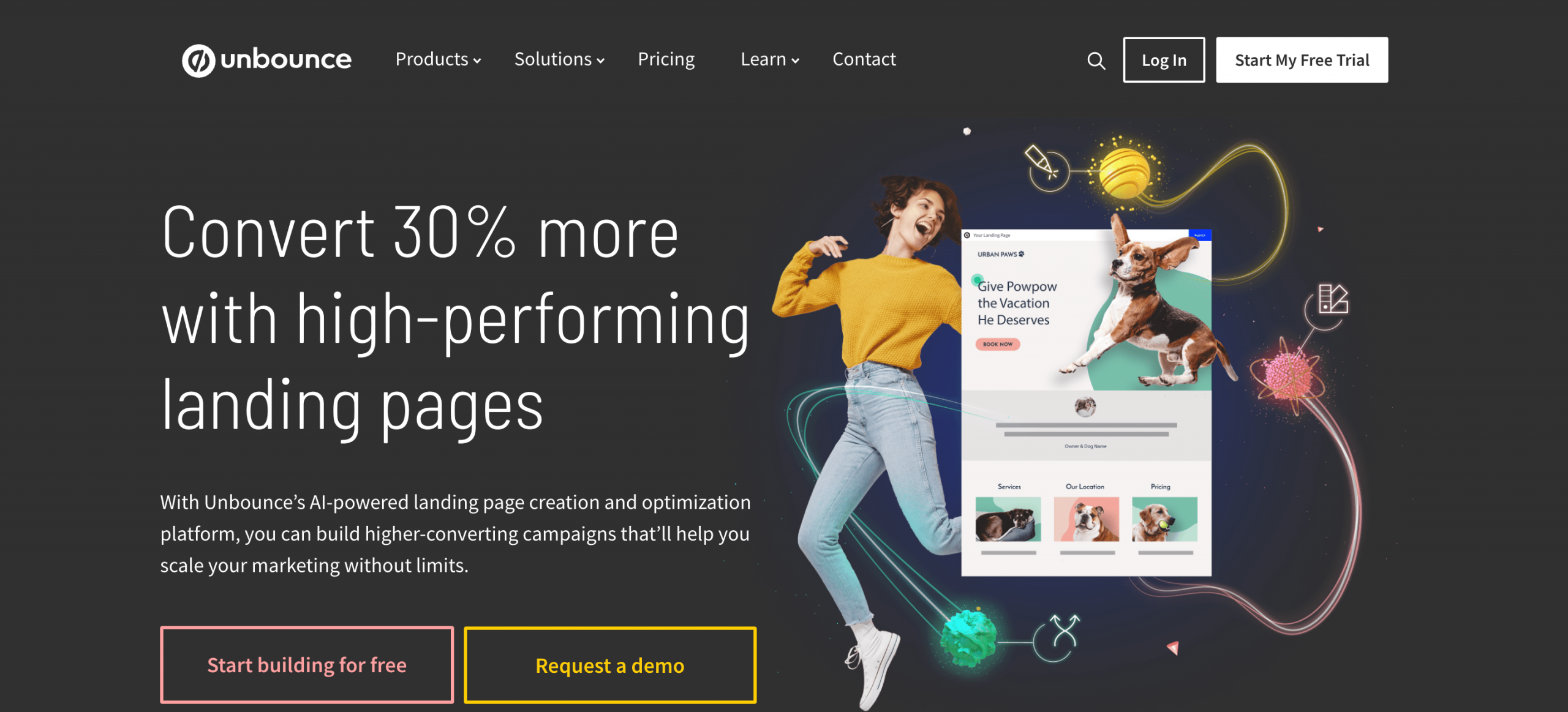 Unbounce landing page builder