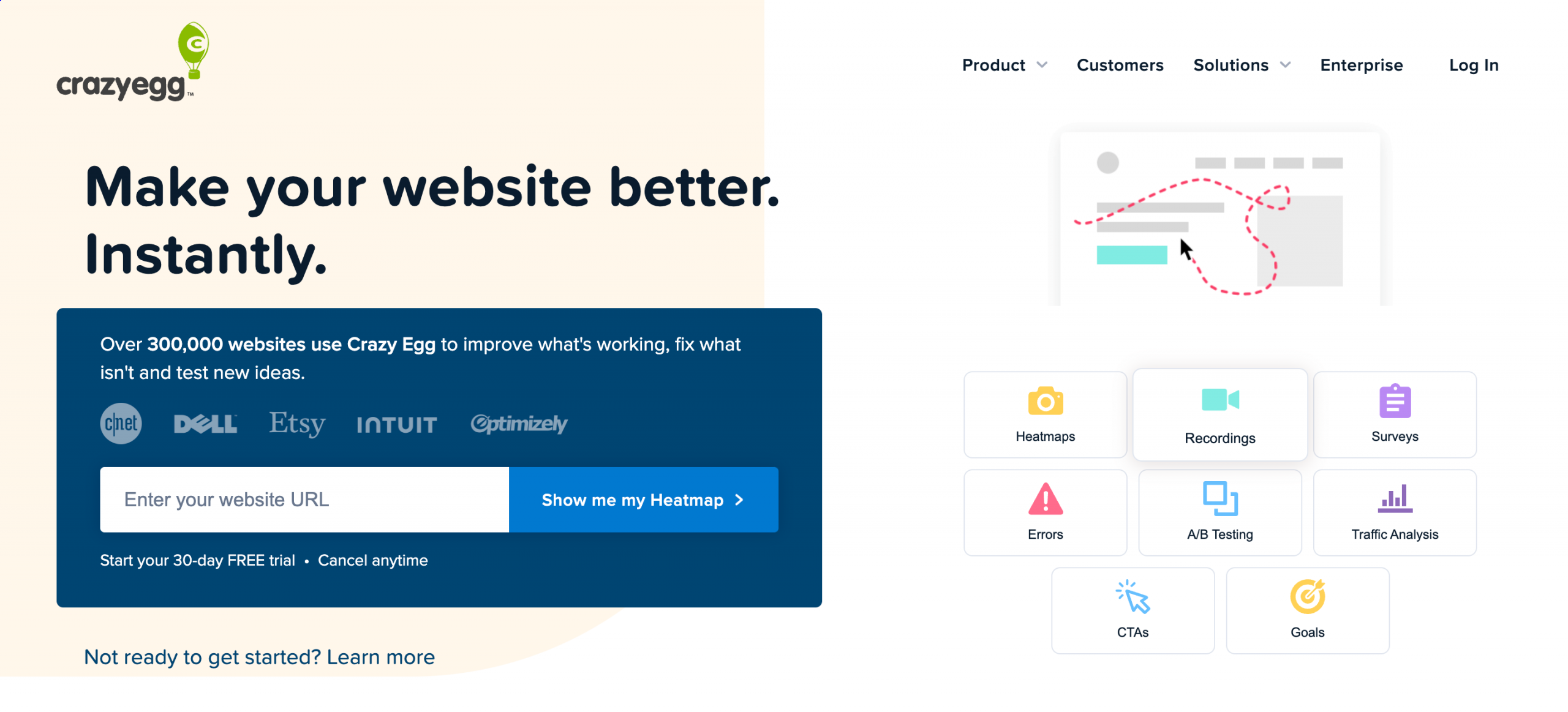 Crazy Egg testing software