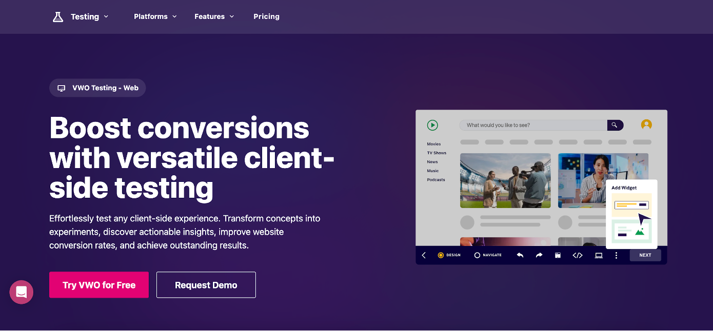 VWO A/B testing tools