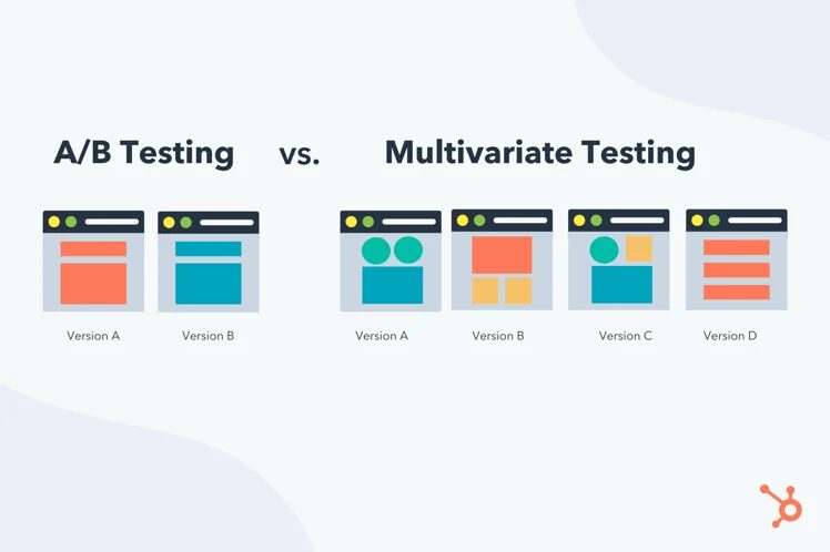 A/B testing vs multivariate testing