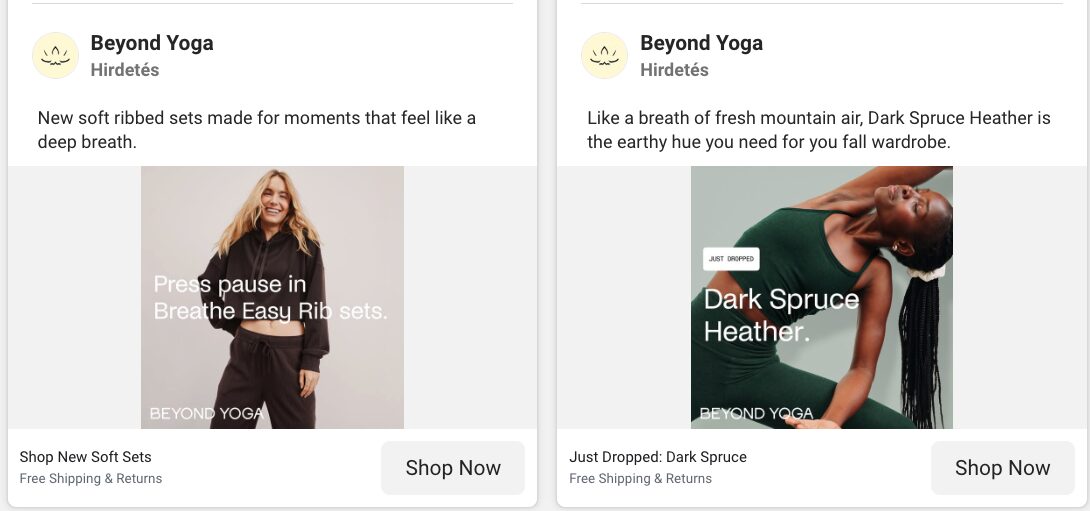 Meta ads by Beyond Yoga