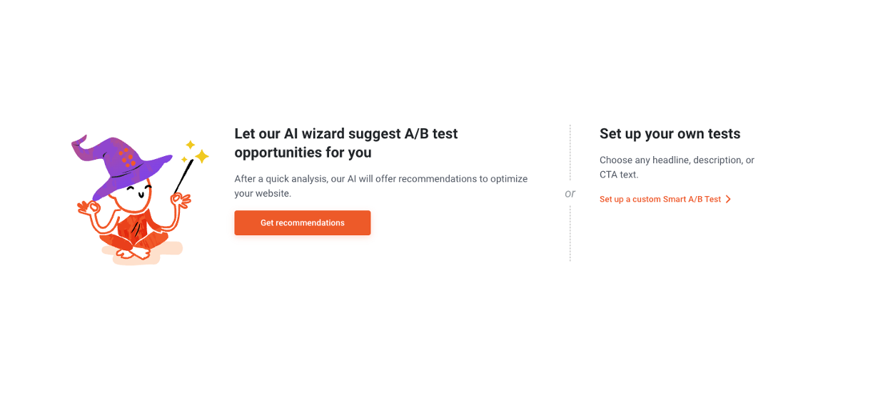 Click on the Get recommendations to create different variations
