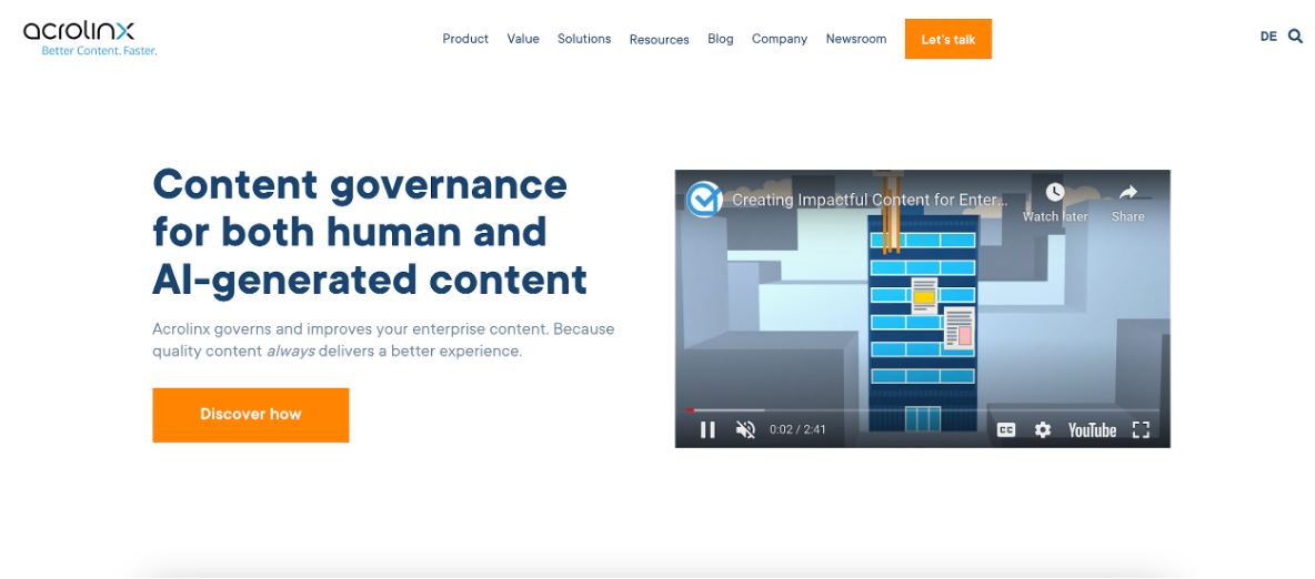 Acrolinx marketing tool