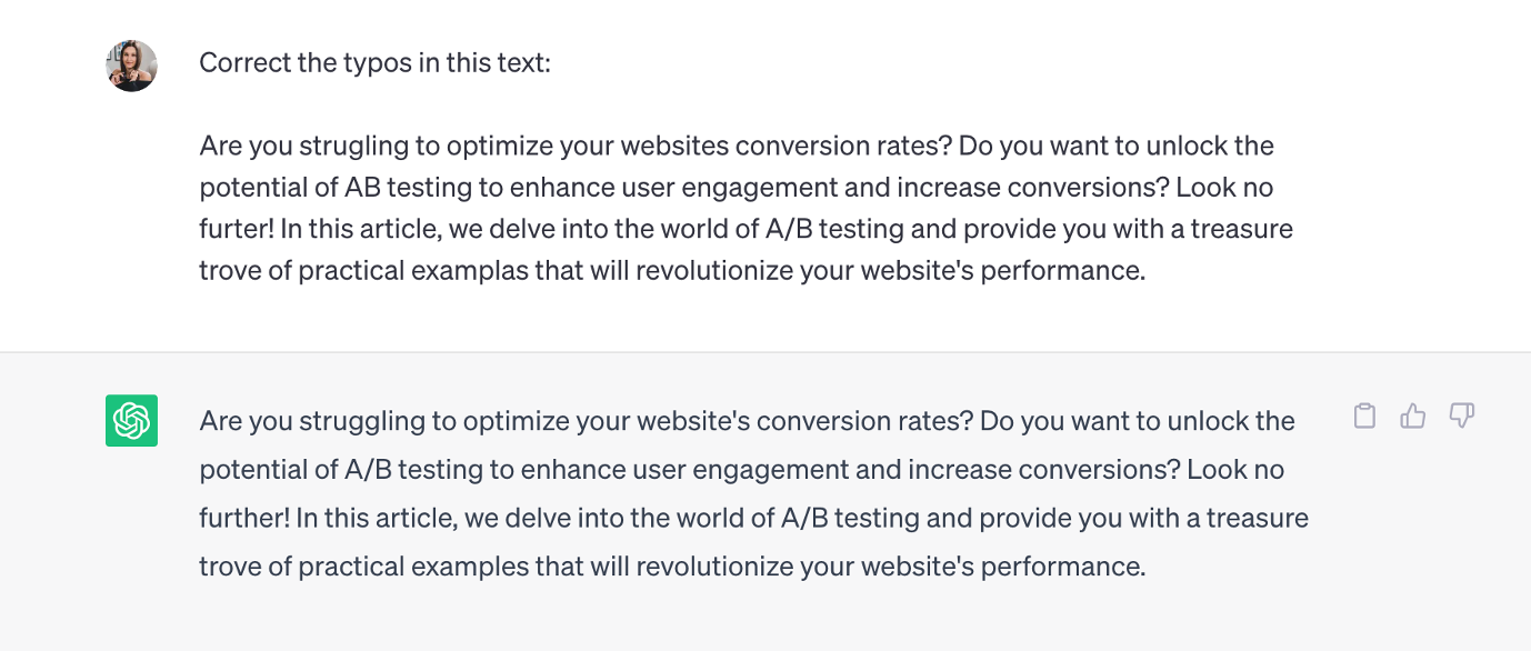 Optimize content with ChatGPT