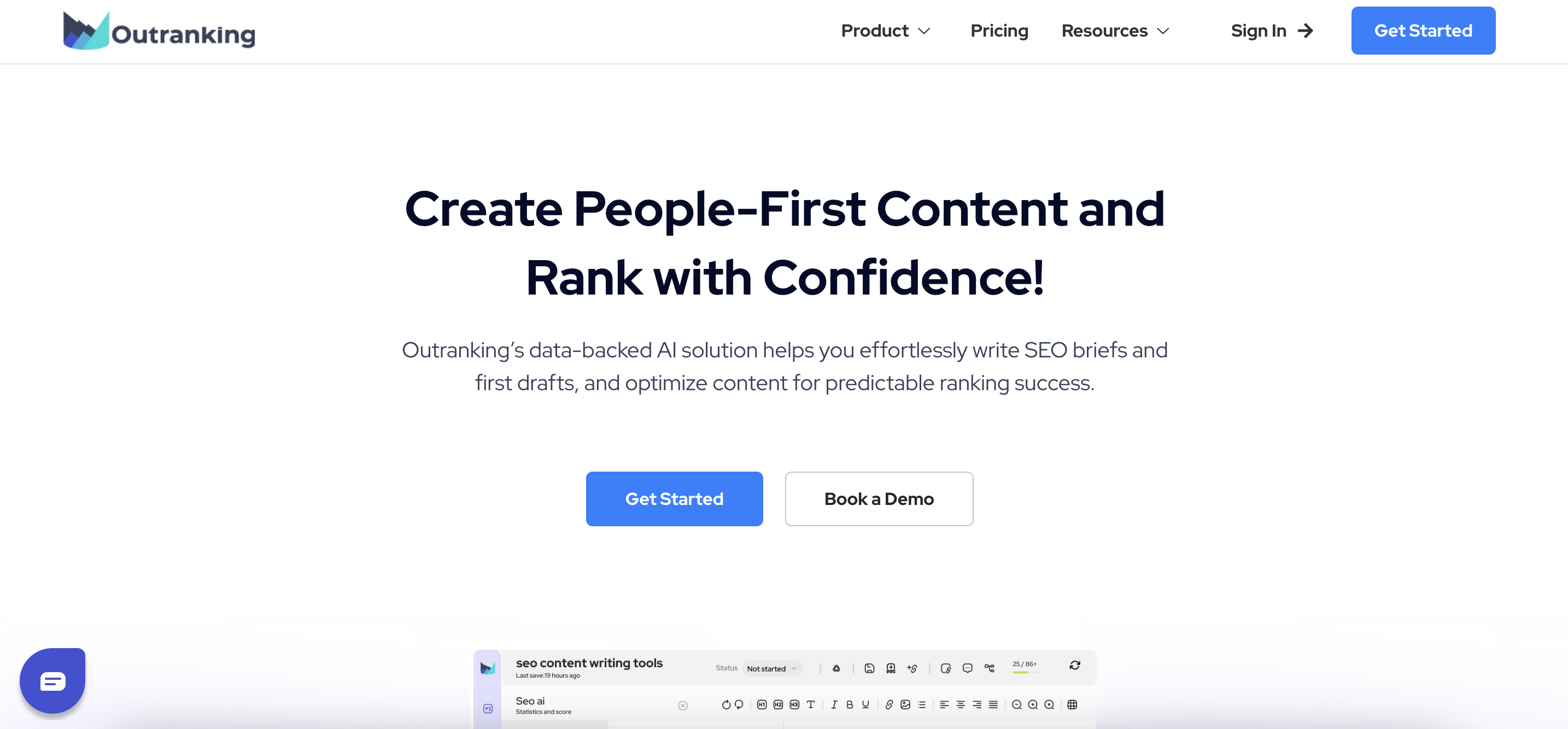 Outranking AI for SEO tool