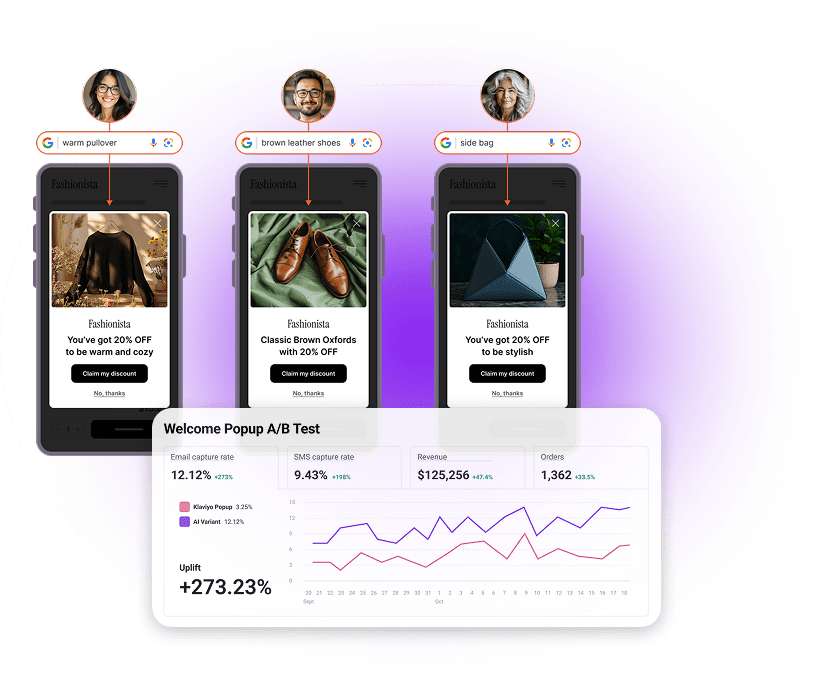 How to use AI in ecommerce to boost your email & SMS
sign-ups by 300%