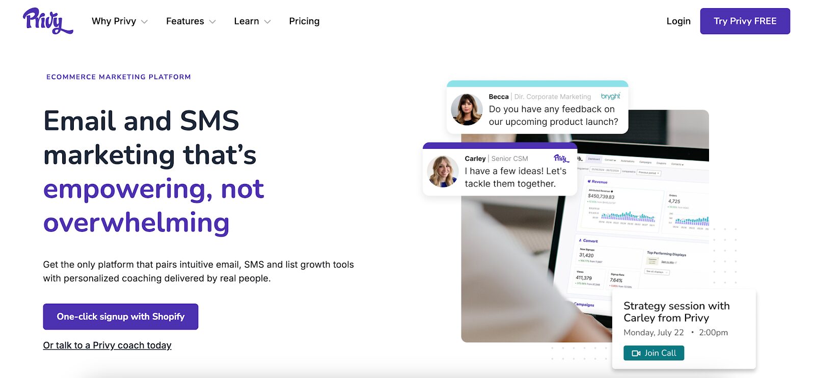 Privy is a good amped alternative for email and sms capture.