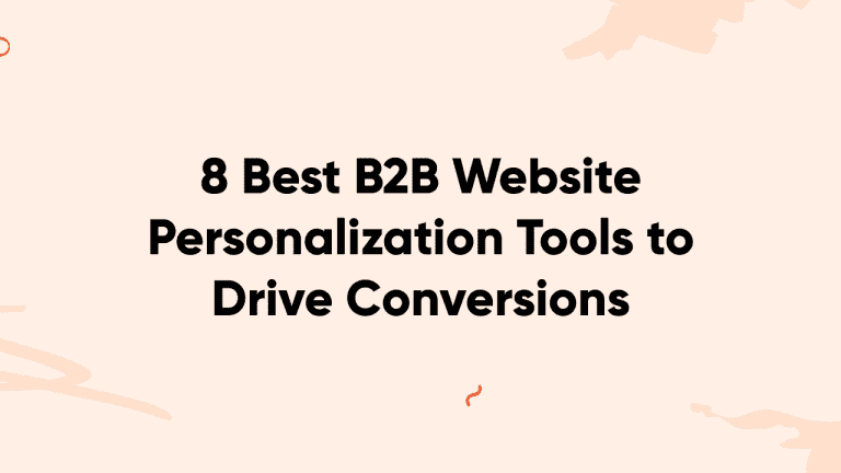 B2B website personalization banner