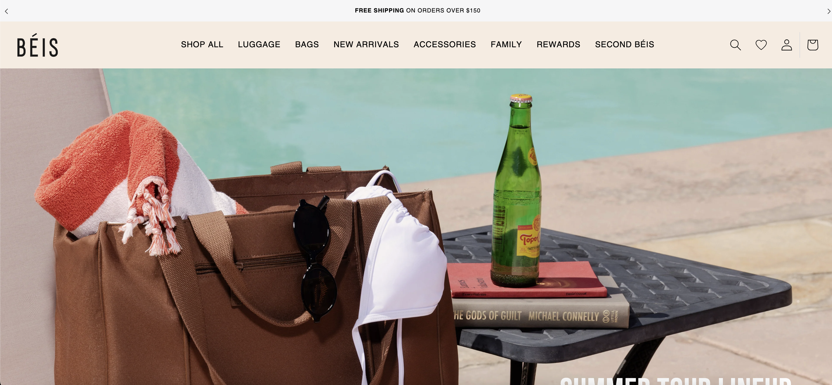 BÉIS Travel ecommerce website