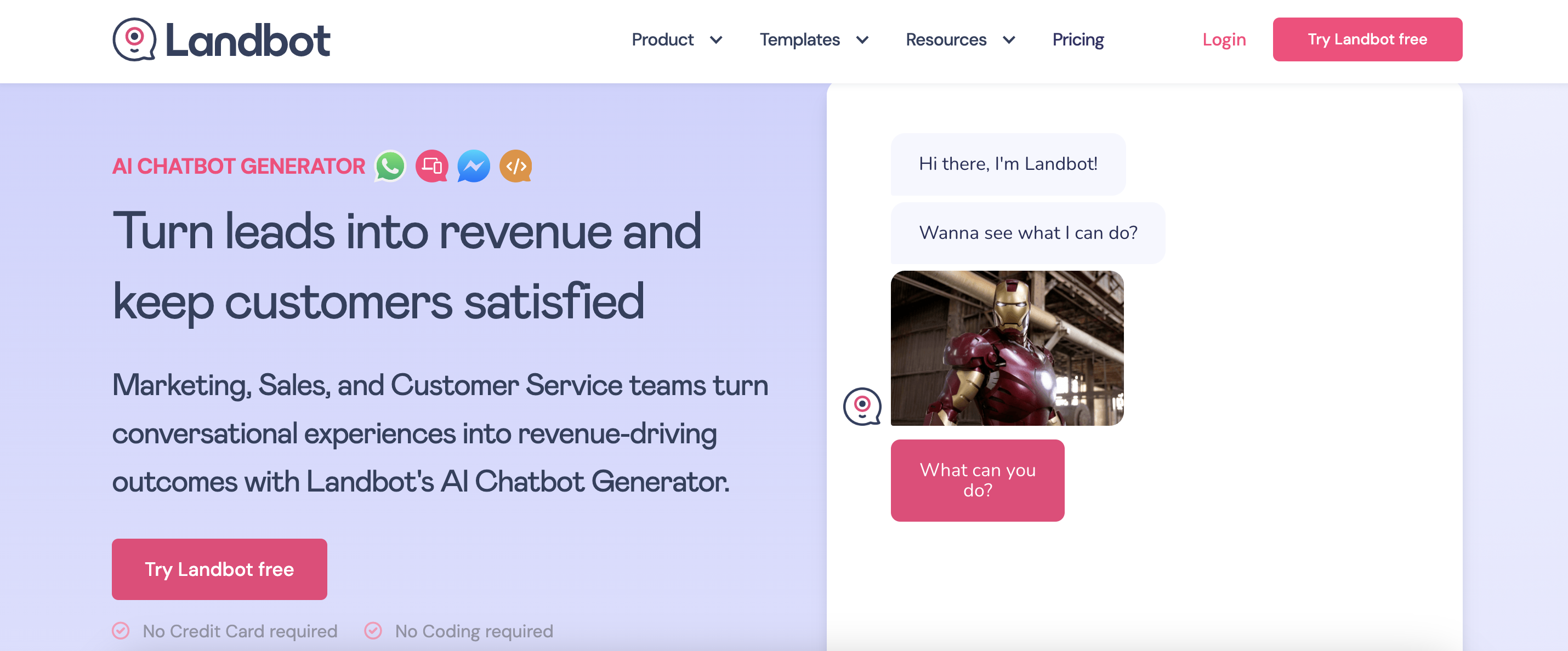 Landbot AI-powered chatbots