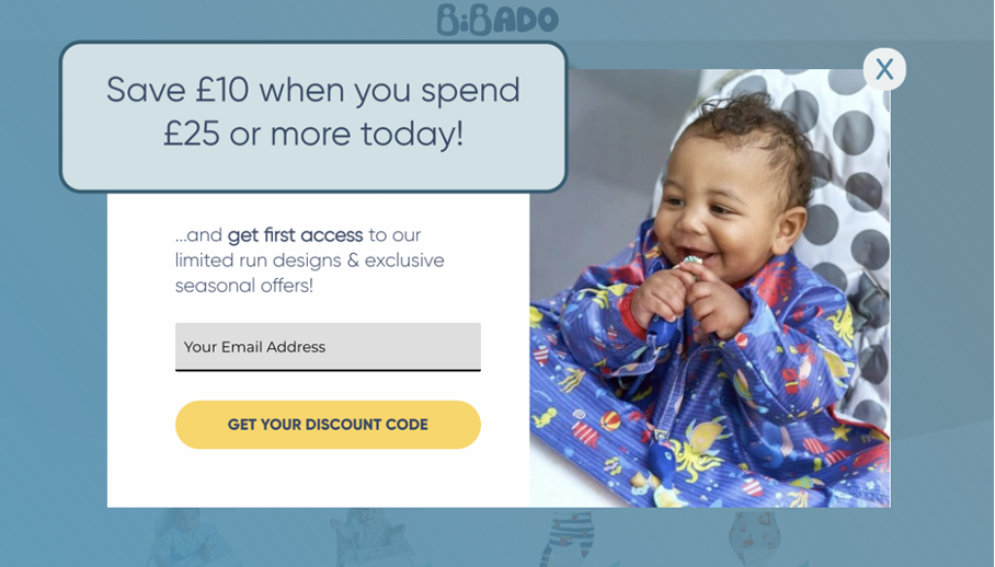 Website popup design from Bibado