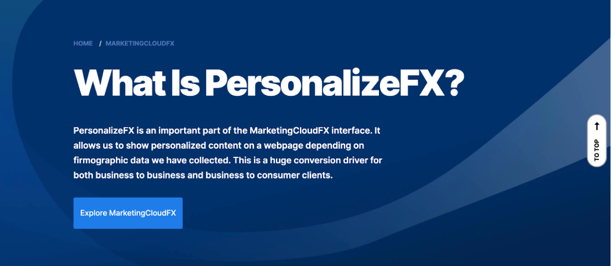 PersonalizeFX, one of the best website personalization tools