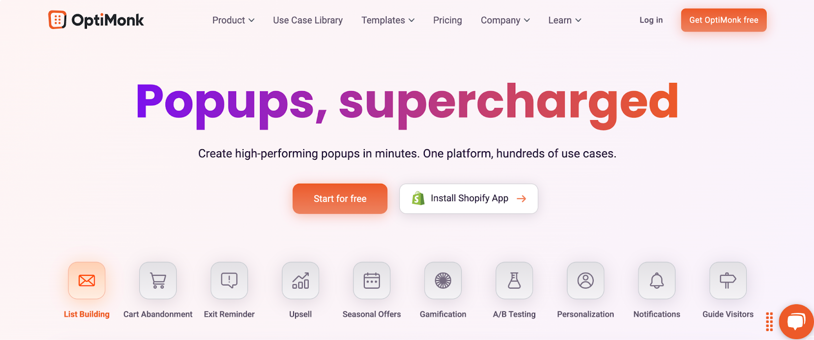 OptiMonk is a popup maker app