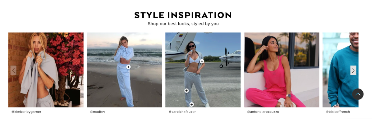 Alo Yoga user generated content example