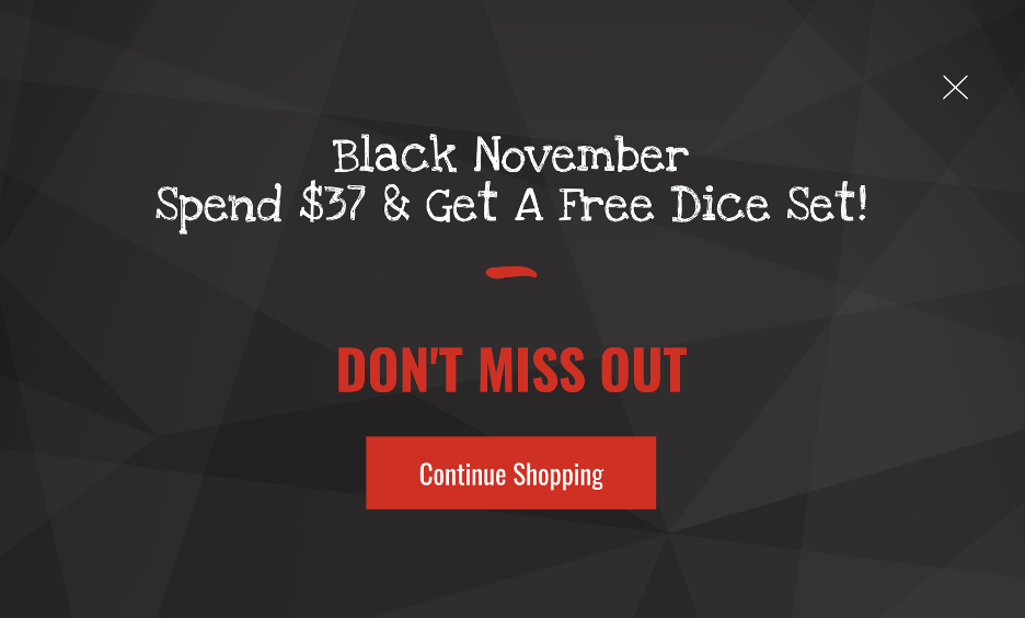 12 Black Friday Popup Examples to Promote Your Sale black friday popup 12 - 12 Black Friday Popup Examples to Promote Your Sale