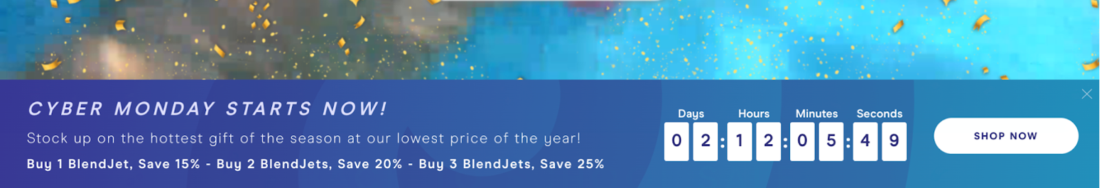 BlendJet Cyber Monday sticky bar